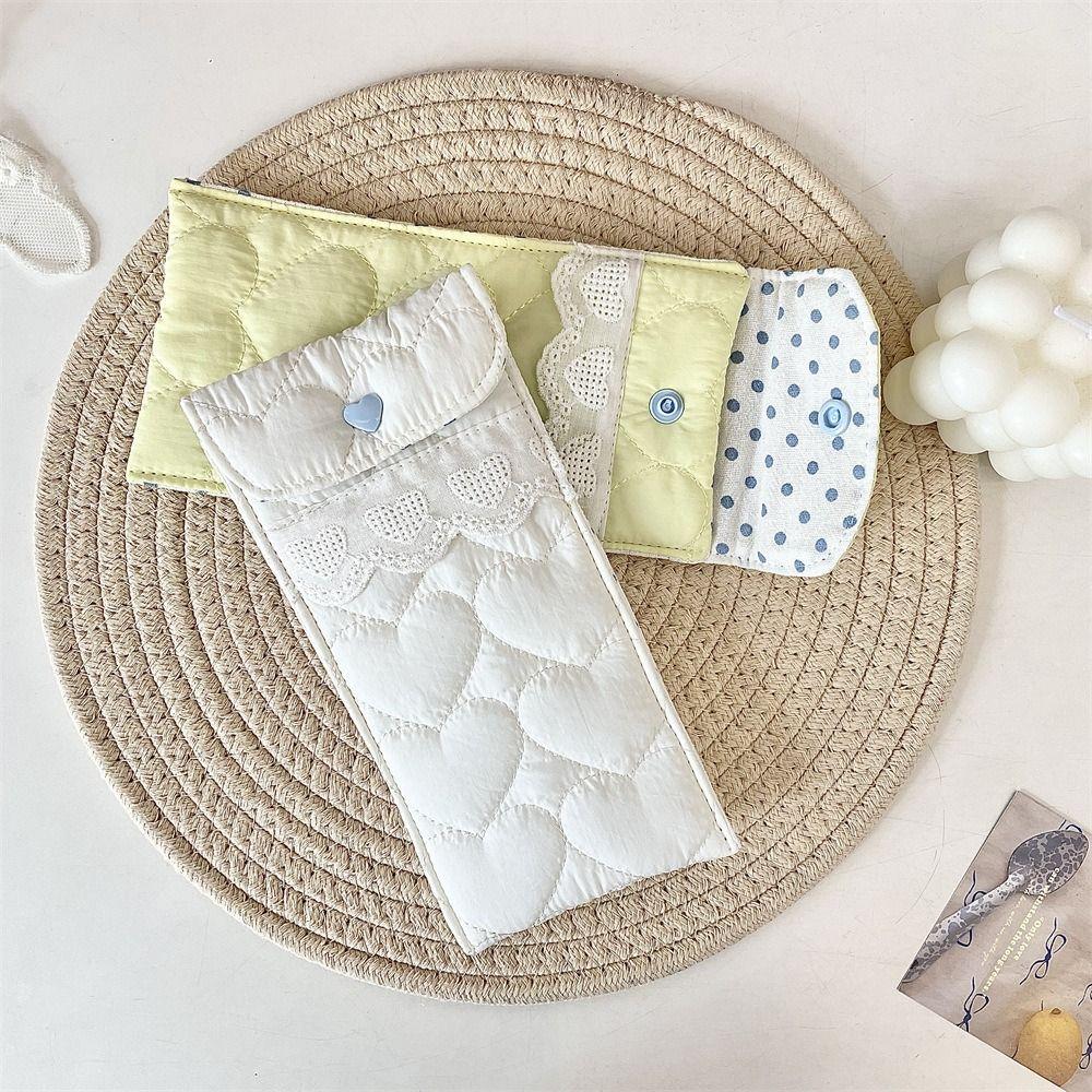 Korean Style Lovely Eyeglasses Case Sweet Cute Pencil Case Cotton Glasses Storage Bag  Girls
