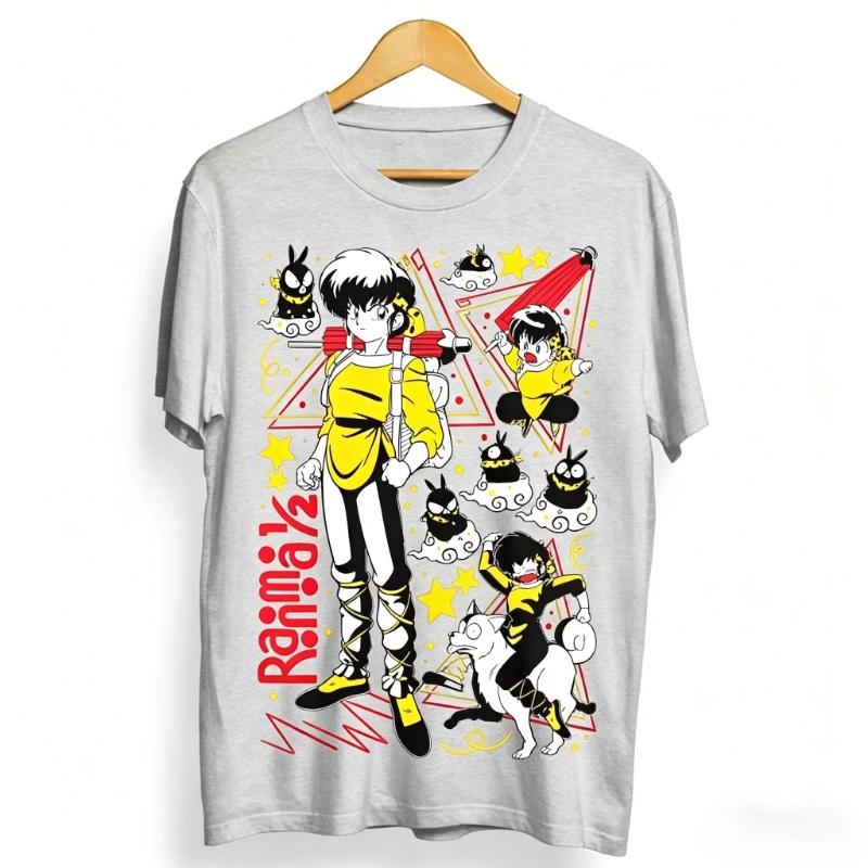 

Summer Ranma 12 Tshirt Shampoo Rumiko Takahashi Unisexga Anime Gift Tshirt Unisexs Short Sleeved Shirt 4XL