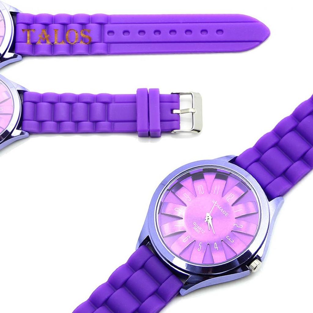 Bandă din silicon cu jeleu, cadran cu flori, ceas sport, bărbați, femei, cuarț, accesorii pentru bibelouri