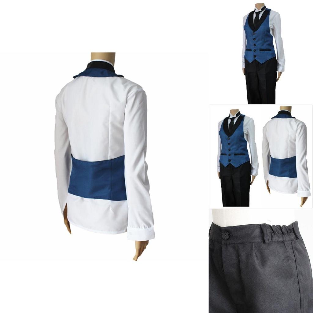 Durable Black Butler Kuroshitsuji Sebastian Michaelis Uniform For Parties And Role Play