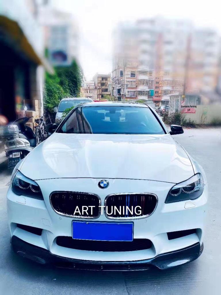 BMW 5 Series F10/F18 Carbon Fiber Front Lip Spoiler - V Style/M5 Design