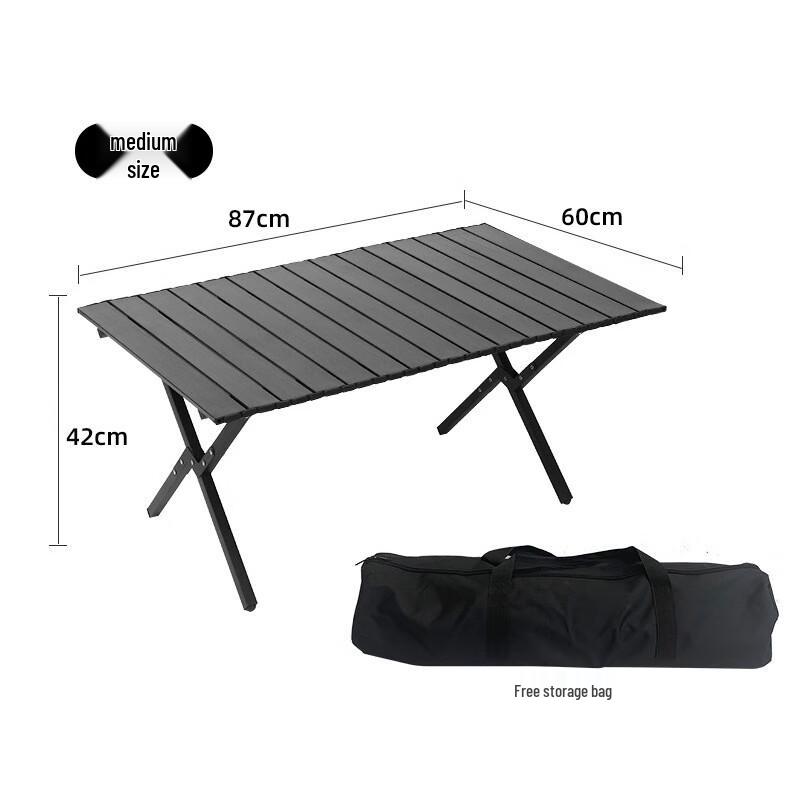 OEING Portable Folding Egg Roll Camping Table