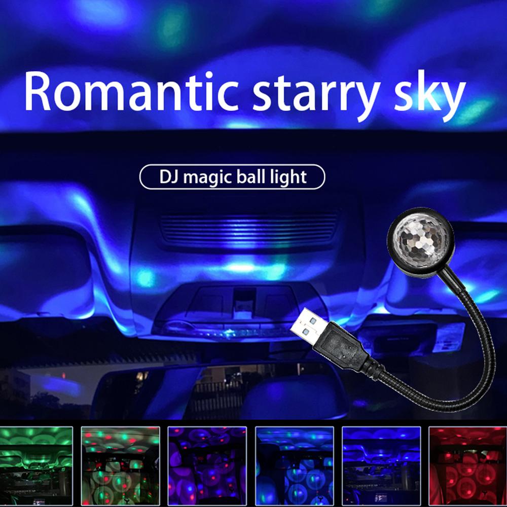 3W lumières d'ambiance de voiture projecteur de toit de voiture lumière DJ lumière Disco fête lampe de décoration ambiante Port USB RGB Auto décoration Soundlights
