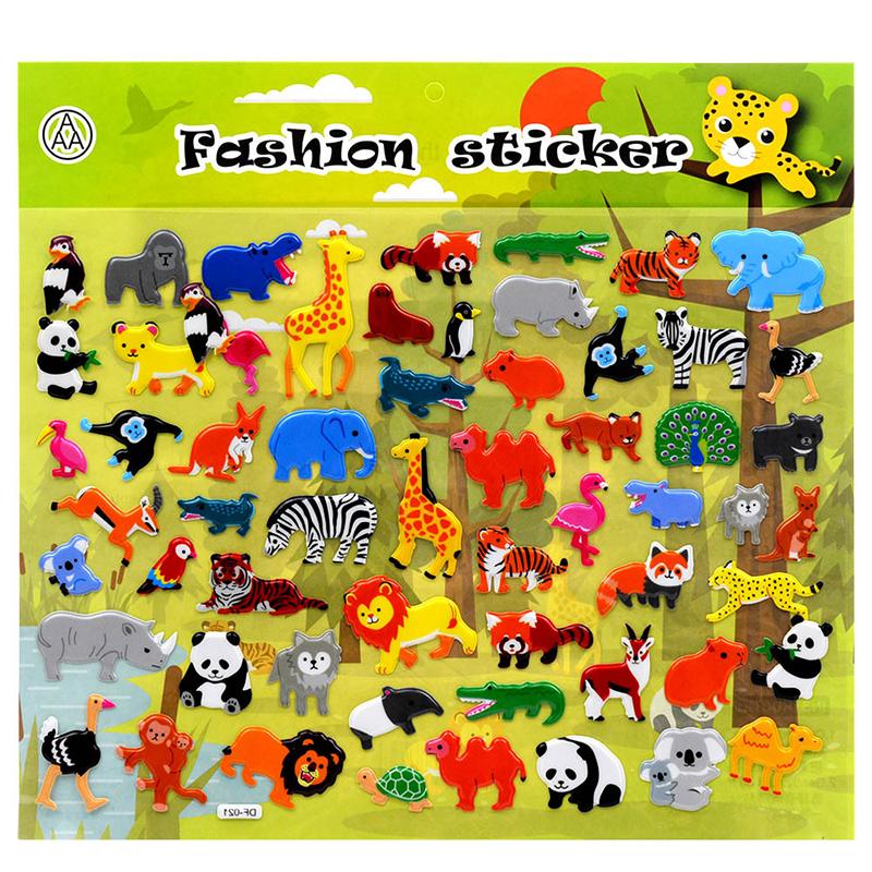 3D Bubble Sticker Car Truck Plane Traffic Waterproof Cartoon Anime Stickers For Girl Boy Kids Funny Educational Toys