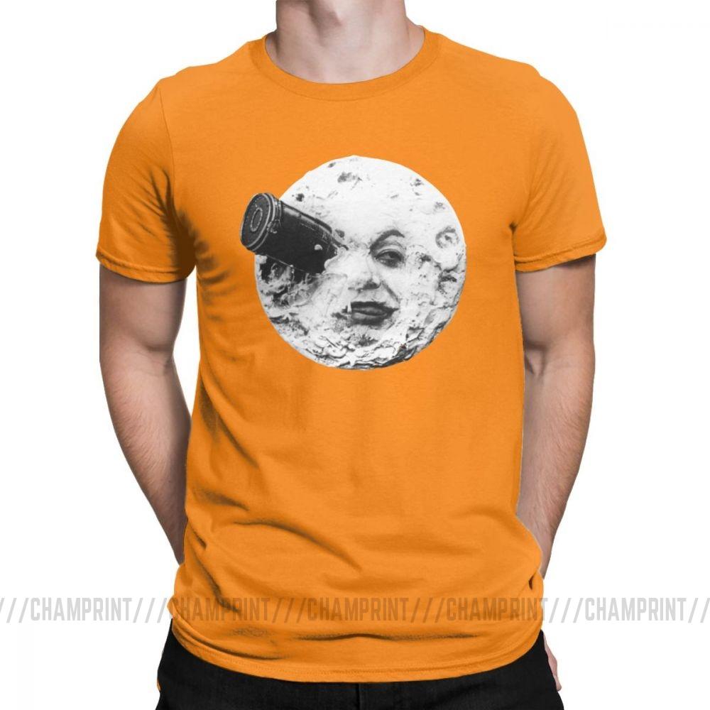 Moon T Shirts For Men Georges Melies Twin Party Tops Short Sleeve Vintage T Shirts