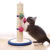 Cats Scratcher Post Toy Pet Sisal Rope Kitten Scratching Post Climbing Tree Scratching Tree Toy Cat Entertainment Toy