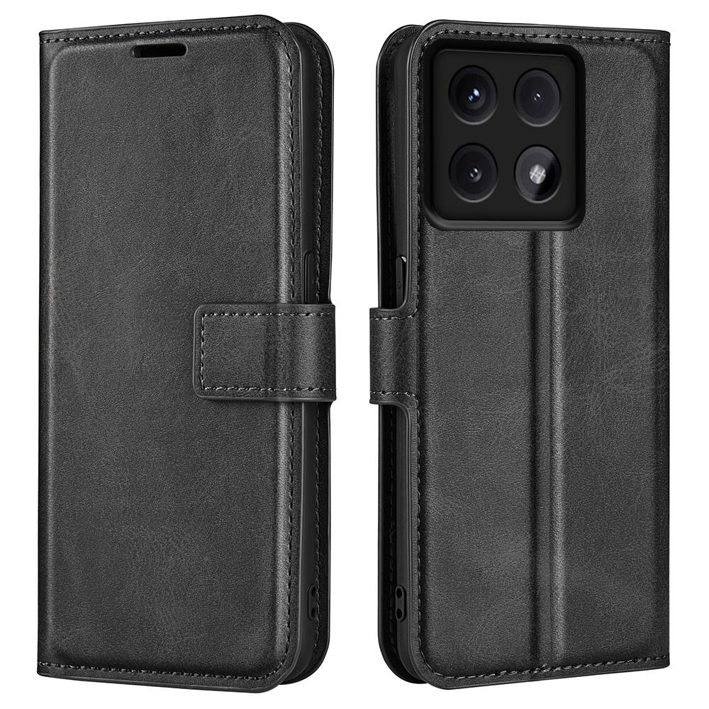 For Xiaomi 14T Pro Stand Case Anti-Scratch Calf Texture Leather Phone Cover