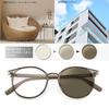 FEISEDY Blue Light Blocking Fashion Photochromic Outdoor Transparent Indoor Computer Ultra UV Wellington Stylish for Men and B1238 Glasses, Glasses,