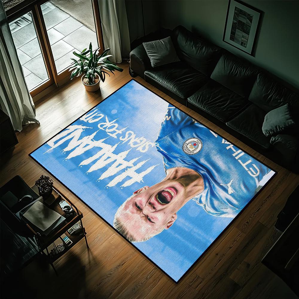 Football Erling Braut Haaland Small Carpet Bedside Kitchen Bath Living Home House Bedroom Floor Mat Doormat Rug Decoration