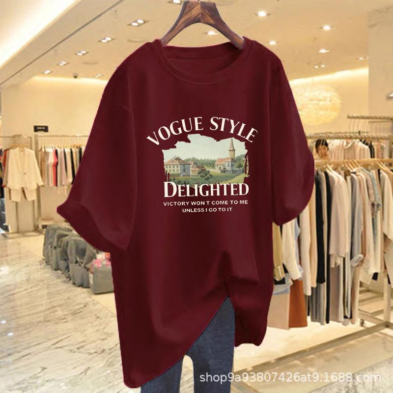 New cotton short-sleeved t-shirt women's summer 2025 new unique chic shirt slim-fitting and thin half-sleeved top trendy