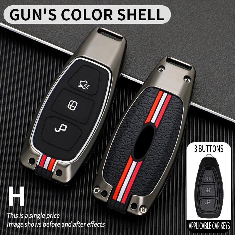 Zinc Alloy Car Key Case Cover Protective Shell Fob for Ford Mondeo Focus Fiesta Kuga C-Max S-Max MK3 Car Interior Accessories