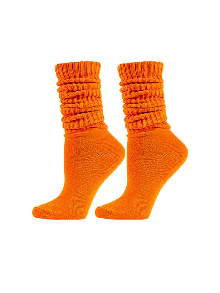 Candy Color Chunky Socks for Men and Women - Autumn/Winter Solid Slimming Long Socks