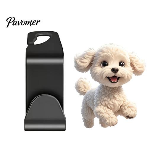 Car Storage Accessories Seat Hook, Cartoon Cow/Dog/Butterfly/Cat Pattern Decor, Durable Load Bearing Acrylic Vehicle Headrest Bag Hook Hanger,