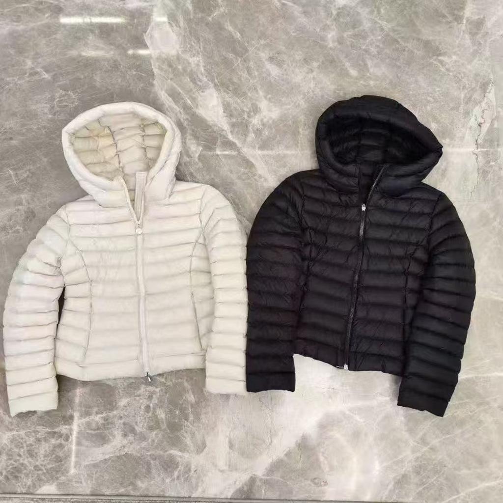 Yuyan autumn and winter new white duck down jacket women's short hooded light and thin small slim jacket