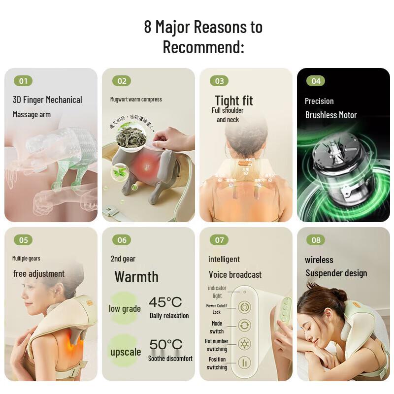 Little Bear Neck and Shoulder Massager with Mugwort Hot Compress