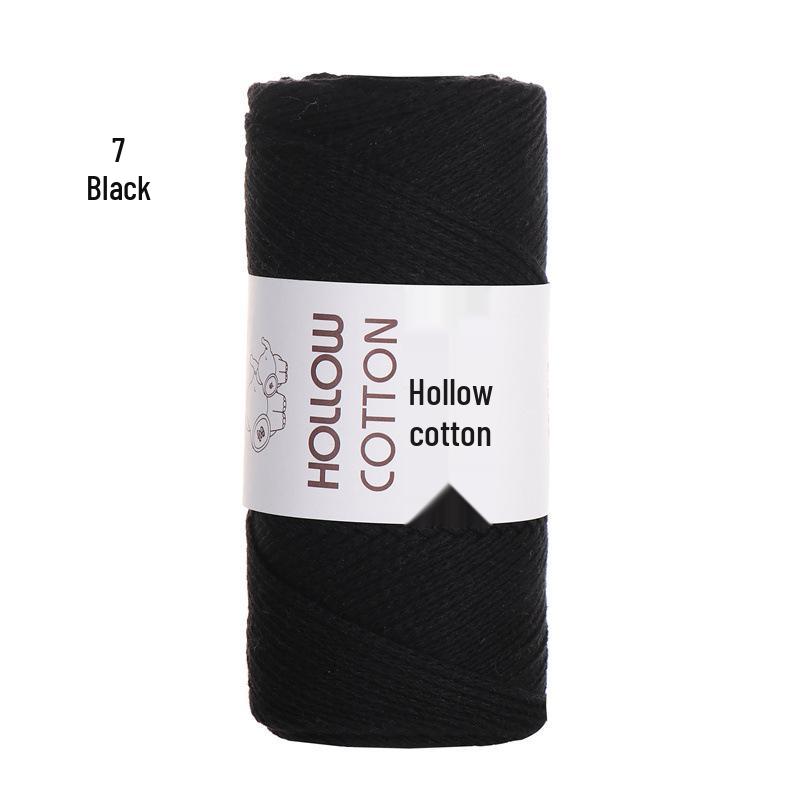 2mm Hollow Pure Cotton Scarf & Bag Yarn for DIY Crochet and Handwoven Projects
