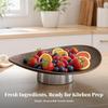 Pedestal Tray Shatterproof Boat-Shaped Low-Profile for Coffee Table