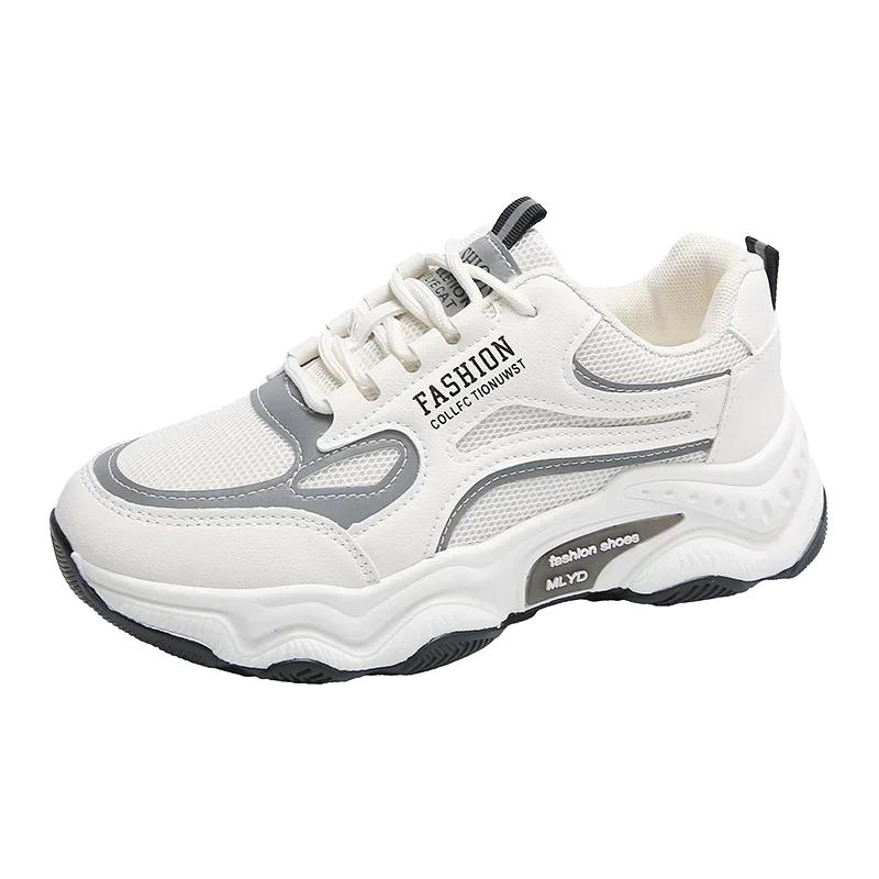Fashion New Fashion Women's Sports Shoes Walking Mesh Flat Shoes Sneakers Women Gym Casual Shoes Comfortable White Female Footwear