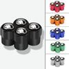 ABCDGD1 4PCS Car Styling Aluminum Emblem Wheel Tire Valve Stem Air Caps For Skoda S Octavia Fabia Rapid Yeti Superb Octavia A5 VRS VII