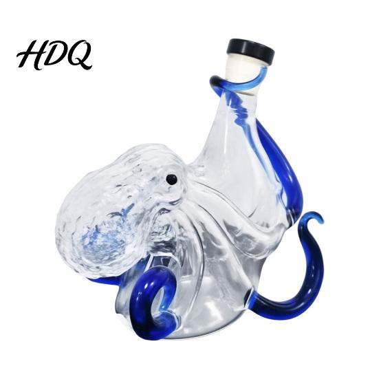 Octopus Design Bottle 3D Shaped Glass Liquor Bottle 350ml Borosilicate Whiskey Decanter