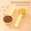Long Handle Cat & Dog Food Spoon with Sealing Clip - Measuring Shovel for Kitten Feeding