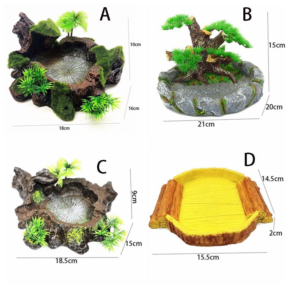 Resin Reptile Food Water Bowl Artificial Creative Pets Feeding Plate Multifunctional Simulated Decoration Landscaping Scorpion