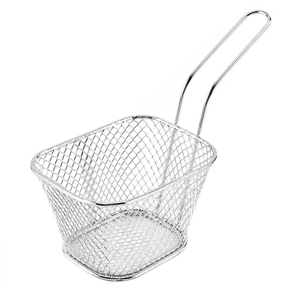 

Корзина для жарки из нержавеющей стали Картофель фри по-западному Жареные куриные закуски Сетка для жарки Корзина Дренаж Поддержка Кухонные принадлежности