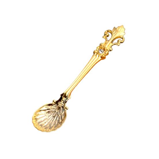 

Кофейная ложка Зеркальная полировка Износостойкий цинковый сплав Домашняя устойчивая к ржавчине фруктовая ложка для кофе S