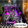Custom Name Extreme Rider Adventure Blanket  Ideal Bedding Blanket Perfect for Travel, Camping, Living Rooms, Offices, Sofas, Fan Christmas gift