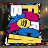 Barcelona Street Culture 2D Flat Pattern Flannel Blanket High Quality All Seasons Warmth and Comfort Perfect for Christmas Gifts.PMT0914242