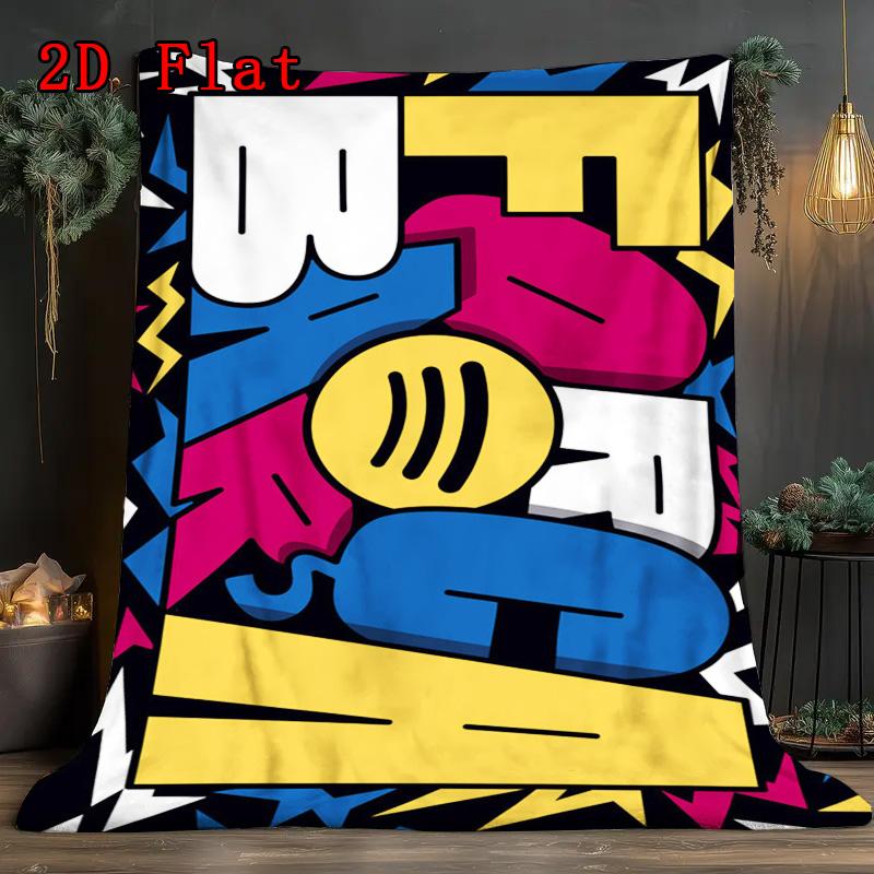 Barcelona Street Culture 2D Flat Pattern Flannel Blanket High Quality All Seasons Warmth and Comfort Perfect for Christmas Gifts.PMT0914242
