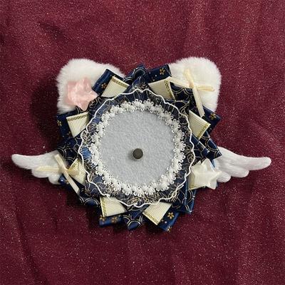 Cute Lace Badge Holder Cat Ear Angel Wings Badge Display Base DIY Itabag Decor Anime Badge Decoration