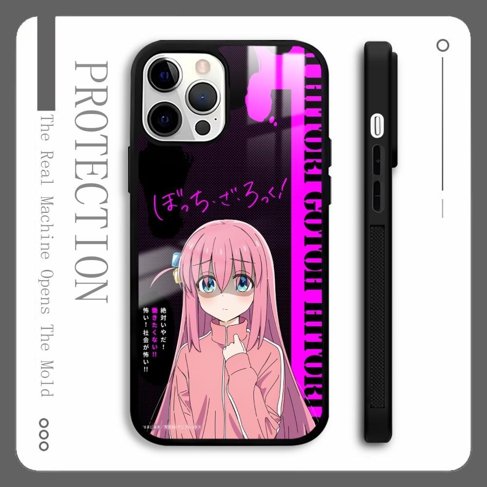 Cute Anime B-Bocchi The Rock Phone Case For iPhone 16 15 14 13 12 11 Pro Max Plus Mini Magsafe Magnetic Wireless Charging Cover