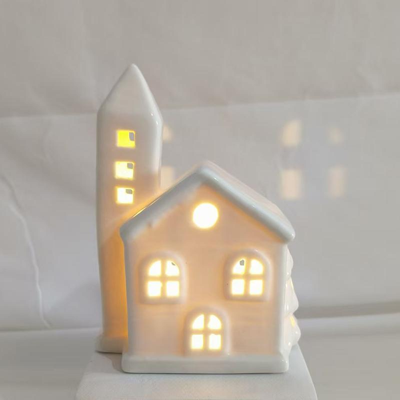 Keramikos namas žvakidė Keraminė arbatinės žvakidė Žvakių degiklis namų miegamojo dekoravimui Įkurtuvių dovana