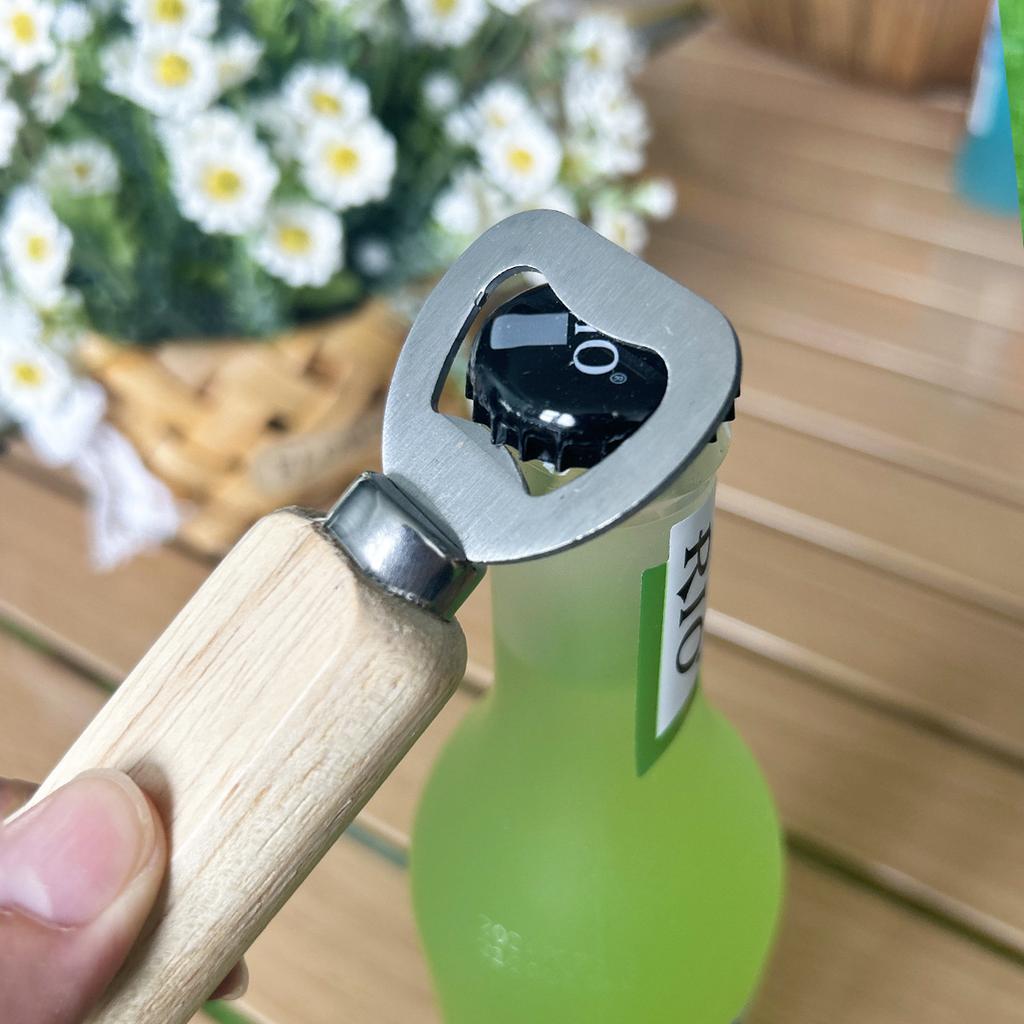 1PC Wooden Handle Beer Bottle Opener, Solid Wood Beer Bottle Opener, Simple Wooden Bottle Opener, Soda Screwdriver Bottle Opener