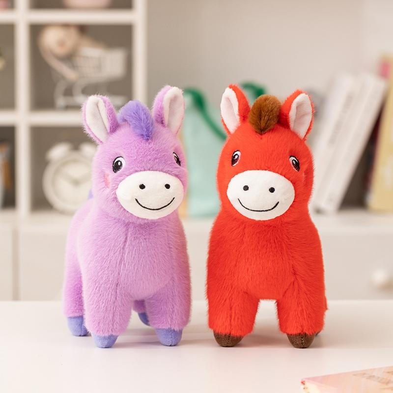 15/25cm Cartoon Cute New Year Horse Plush Doll Pentant Colorful Lucky Horse Animal Stuffed Toy Home Decor Gift For Children