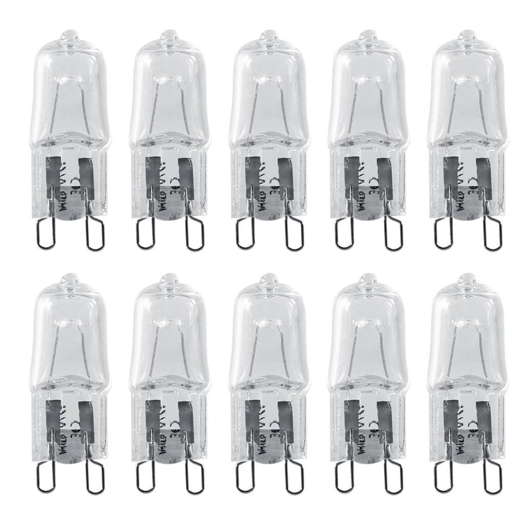 G9 40 Watt, 10 Pezzi G9 Base Lampadina Alogena Lampadina a Sostituzione Casa Bianco Caldo Luminoso Lampadina Alogena Halogene 120V 40W Illuminazione