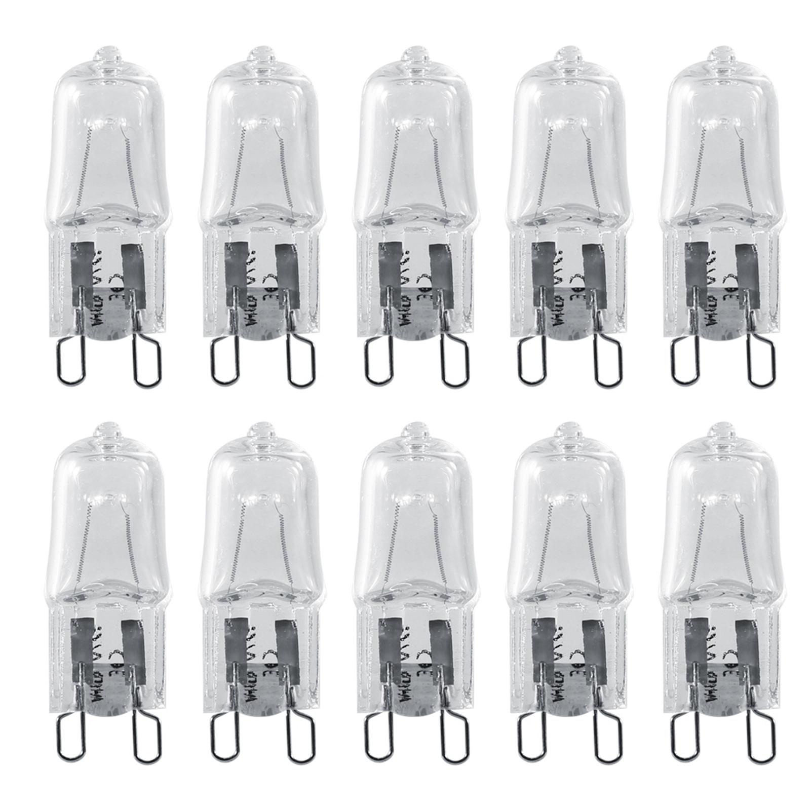 

G9 40 Watt, 10Pcs G9 Base Halogen Light Bulb Light Bulb a Replacement Home Warm White Bright Halogen Ampoule Halogene 120V 40W Lighting