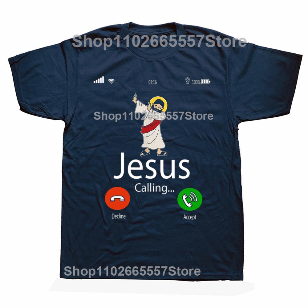 Jesus Is Calling TShirt for Unisex Christian Women Tee Gift Funny Christ God Phone New Arrivals Fashion Prayer T Shirt Summer Tees S