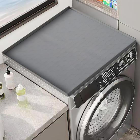 Silikonová podložka pod pračku se zvýšenými okraji Vodotěsná horní úložná podložka pro pračku a sušičku Protiskluzová podložka pro snížení vibrací Ochrana podlahy