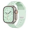 Blassminzgrünes magnetisches gewebtes Silikonarmband für Apple Watch Series 1-10