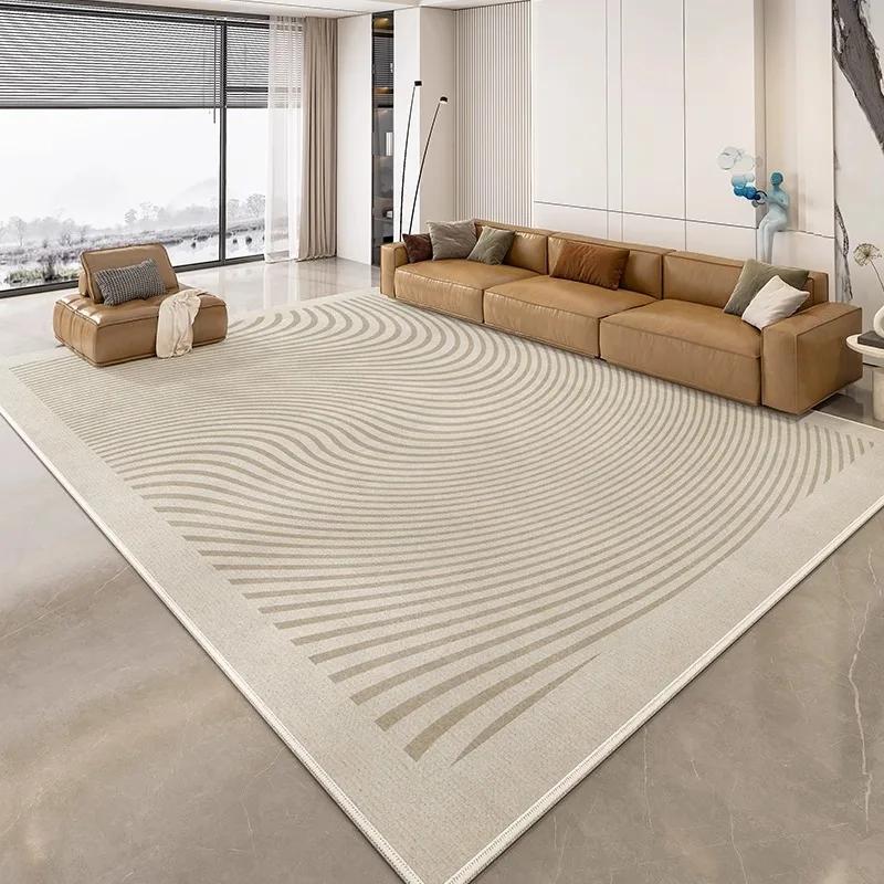 Cream Style Living Room Carpet - Water And Stain Resistant - Large Area Rug - Sofa Coffee Table Blanket - Home Decoration
