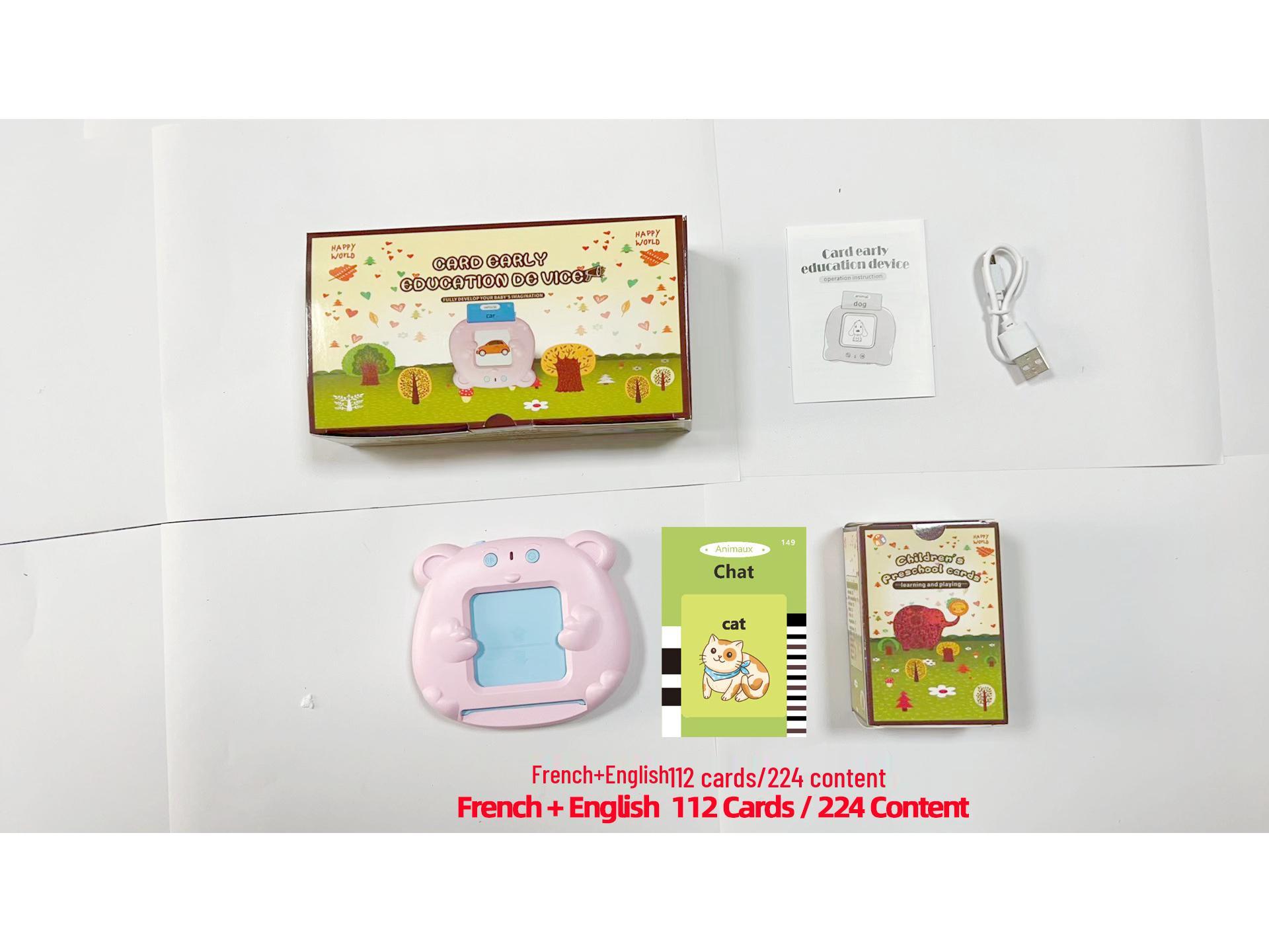 

Детская развивающая английская флеш-карта, обучающая машина с голосовым сопровождением