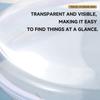 3PCS Clear Round Hard Shell Organizer Cases For Cosmetics Storage
