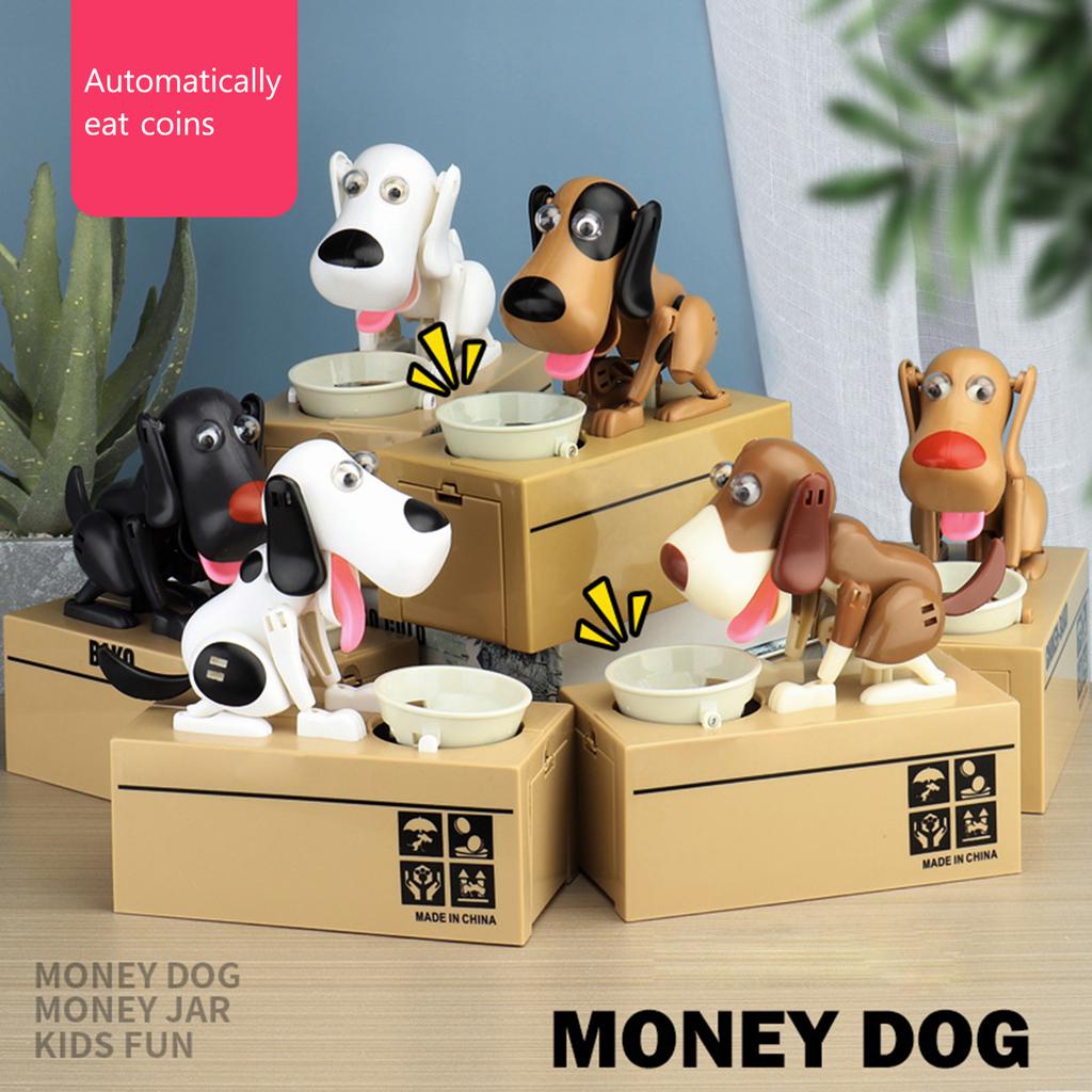 Dog Money Bank Dog Piggy Bank Adorable Decorative Money Eating Puppy Saving Box for Kids Adults Dog Piggy Bank Dog Saving Box