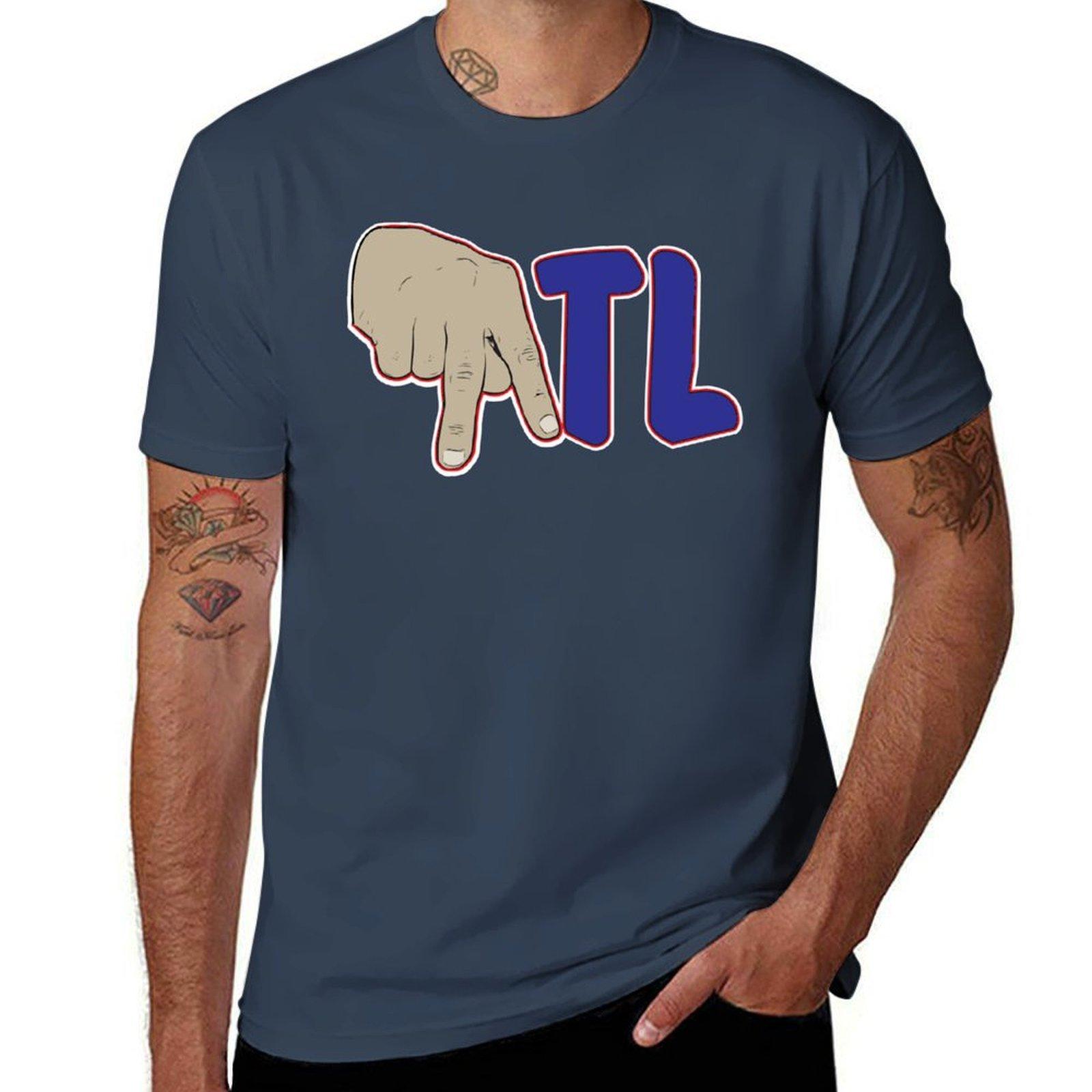 Atlanta Atl Georgia Atlien South Tshirt Basic Solid Color Short Sleeve Cotton Top S