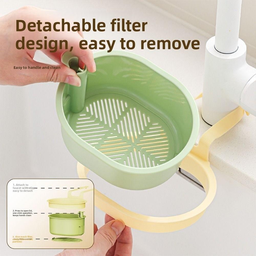 2Pcs Detachable Sink Hanging Strainer Basket 2 In 1 Faucet Hanging Filter Bag  Kitchen Accessories