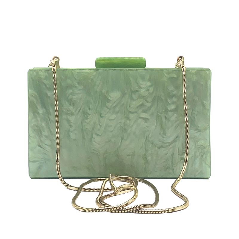 Bags For Women 2022 New Luxury Handbags Designer Clutches Coin Purse Pure Green Cute Shoulder Bag Fashion Mark Acrylic Crossbody