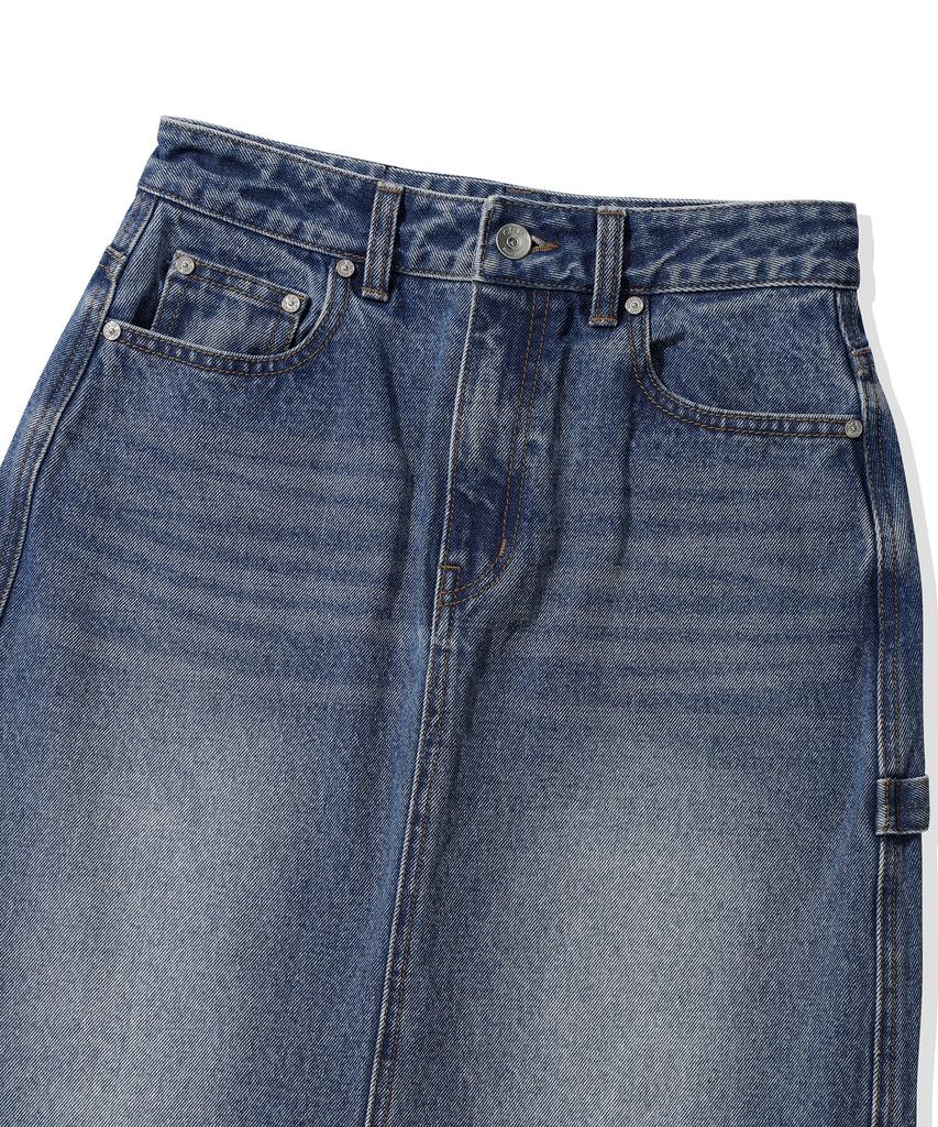 CGP (Women) Denim Long Skirt_Washed Blue