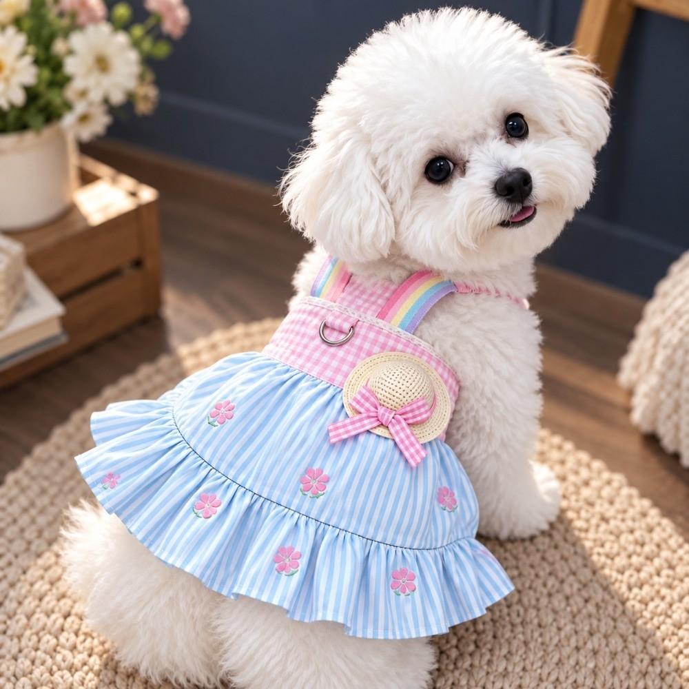 Breathable Cat Dog Dress Sleeveless Cat Dog Outfit Fashion Pet Sundress  Pet Supplies